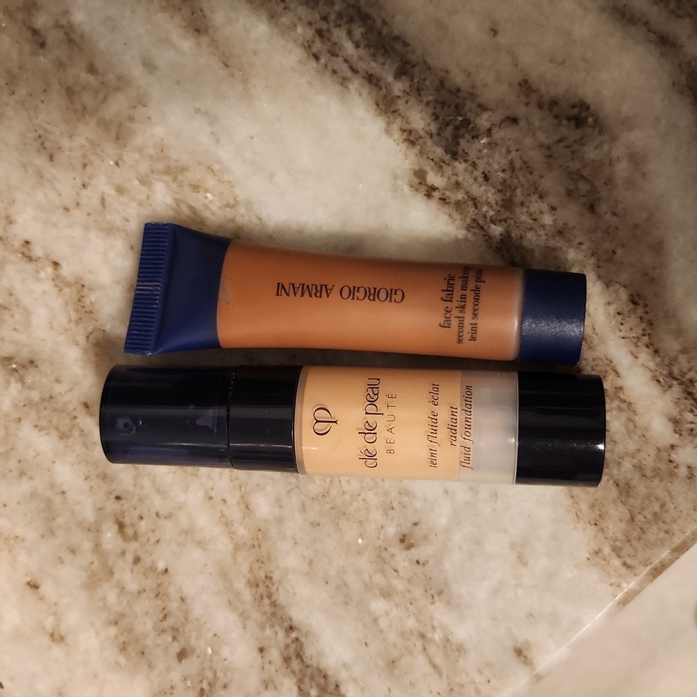 small Armani and Cle de Peau foundations